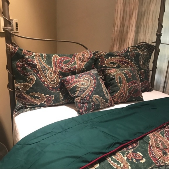 Complete Comforter Bedding 6 SET Queen Skirt Shams - Picture 7 of 7